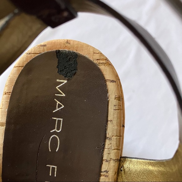 Marc Fisher Brown wedge gladiator style heels. Size 9 - Picture 14 of 14